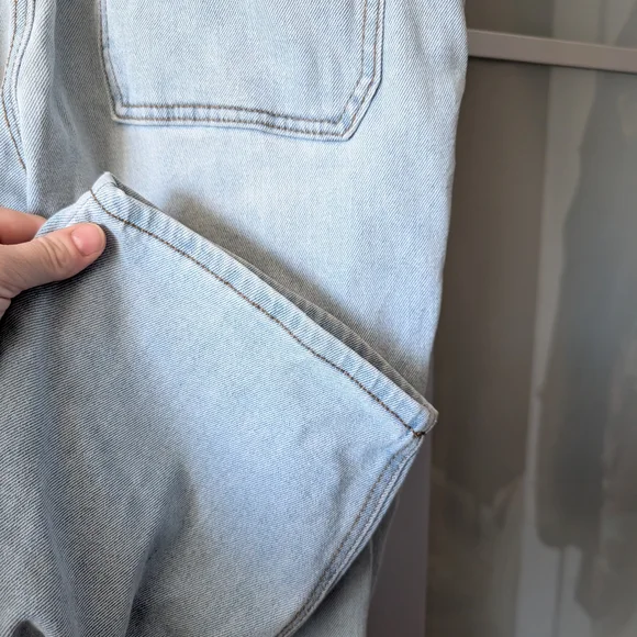 refuge Light Blue Distressed Denim Overalls - XL - Picture 8 of 11